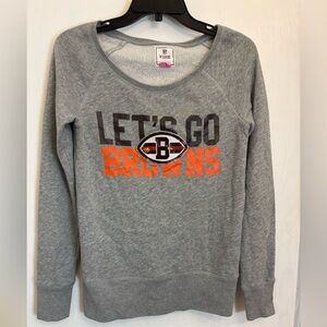 Victoria’s Secret PINK Let's Go Browns Crewneck Sweatshirt Woman’s Size XS